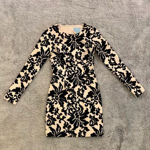 Long Sleeve Dress with Velvet Floral